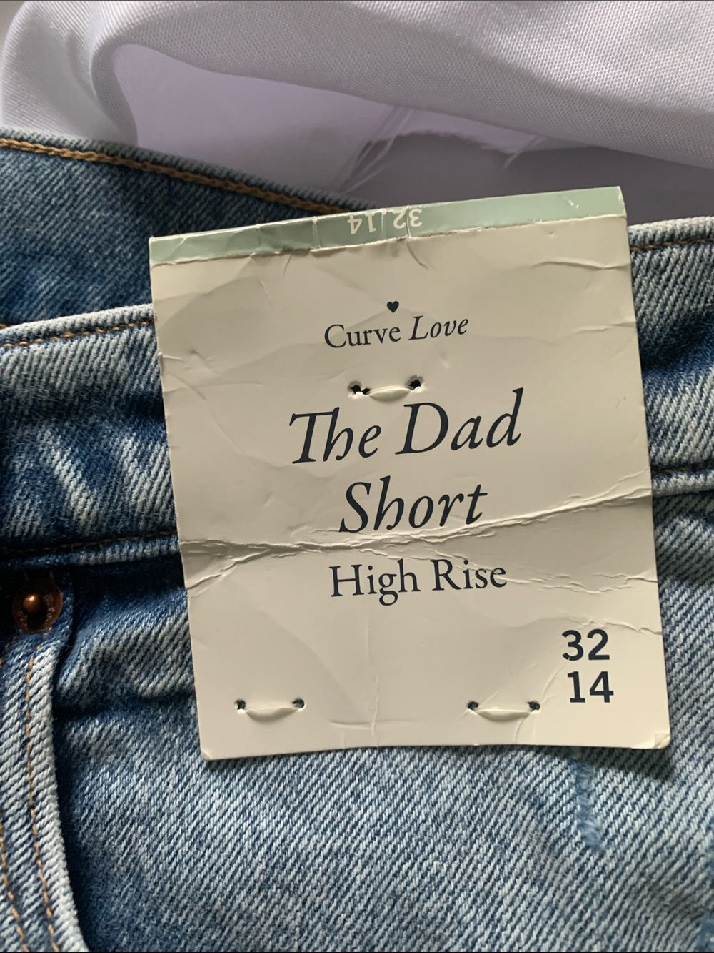 Abercrombie & Fitch Light Blue Frayed Hem Denim Shorts - Picture 2 of 2